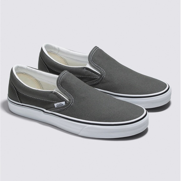 Vans Classic Slip On, Charcoal, Men Size 4.5 Women Size 6.0 Boys/Girls - Picture 1 of 7